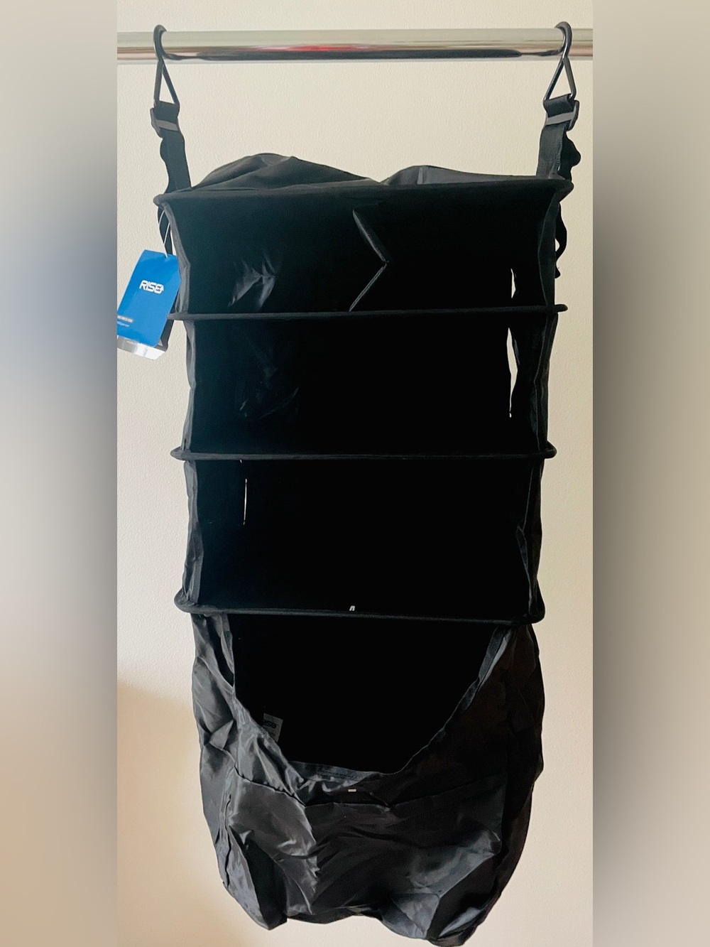 RiseGear RISE Closet Luggage Shelving Insert Shelf Hanging Collapsible Bag